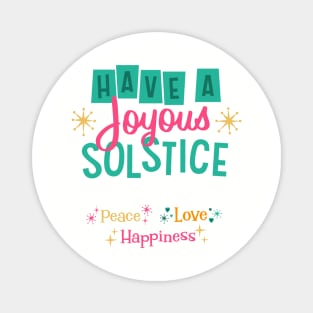 Joyous Soltstice Retro Holidays Magnet